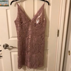 Rose gold/ dusty pink colored dress